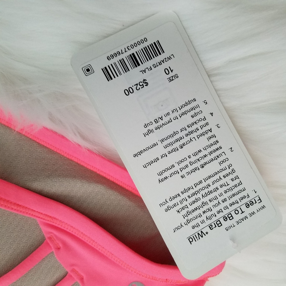 Lululemon free to be bra wild FLASH flash size 10 - Picture 3 of 7